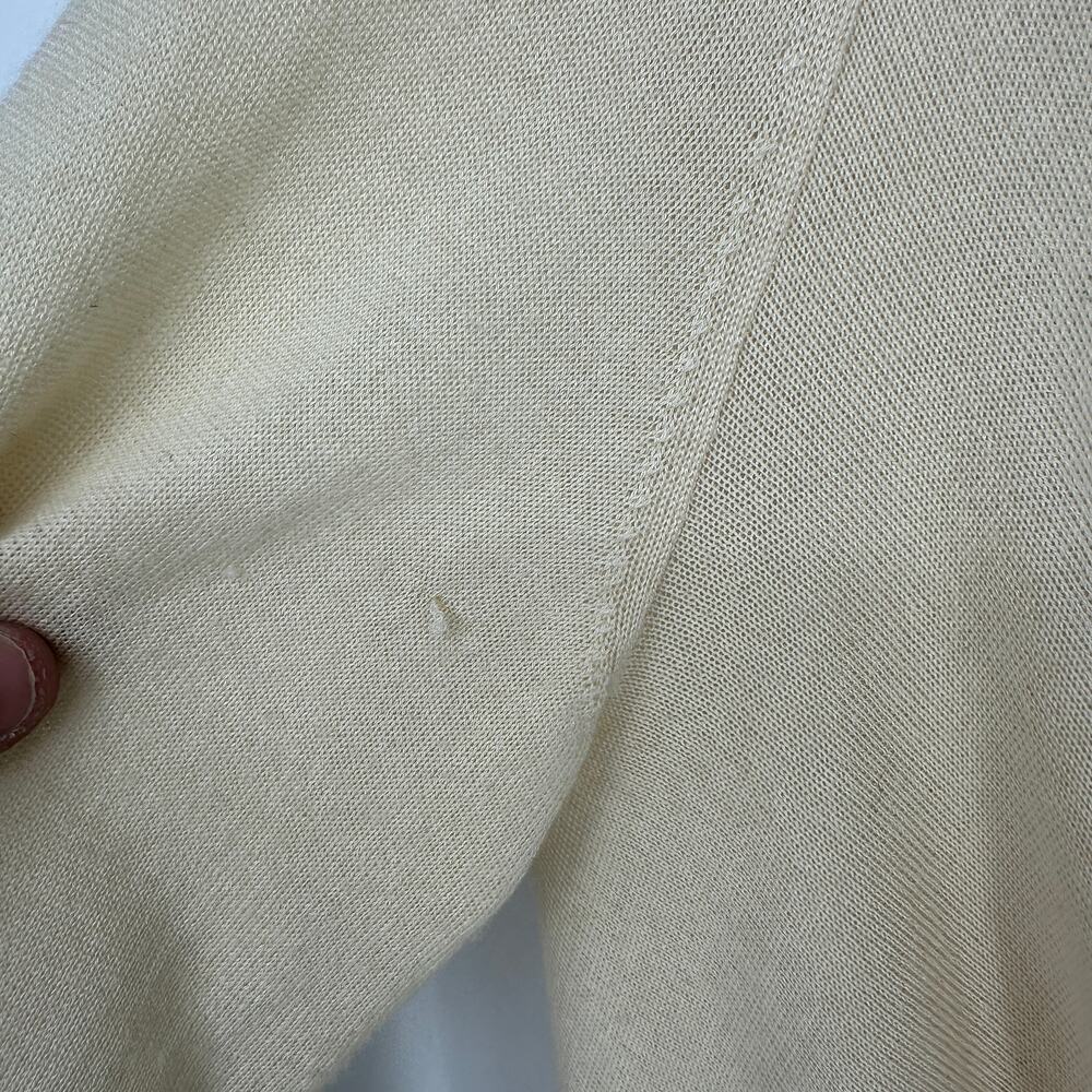 VTG Jil Sander Cashmere Draped Cardigan Sweater Set Womens Sz 40 US 10 Cream - Picture 8 of 9